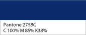 Pantone 2758C / C 100% / M 85% / K 38%